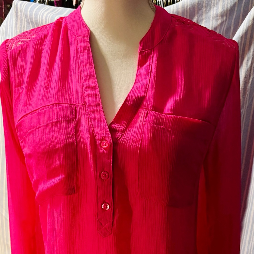 Candie's Hot Pink Long sleeve blouse